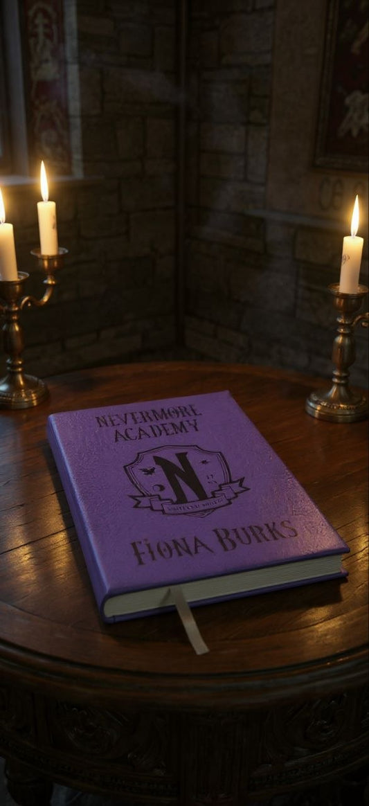 Personalized Nevermore Academy Journal - Custom Name | Wednesday Inspired Gift